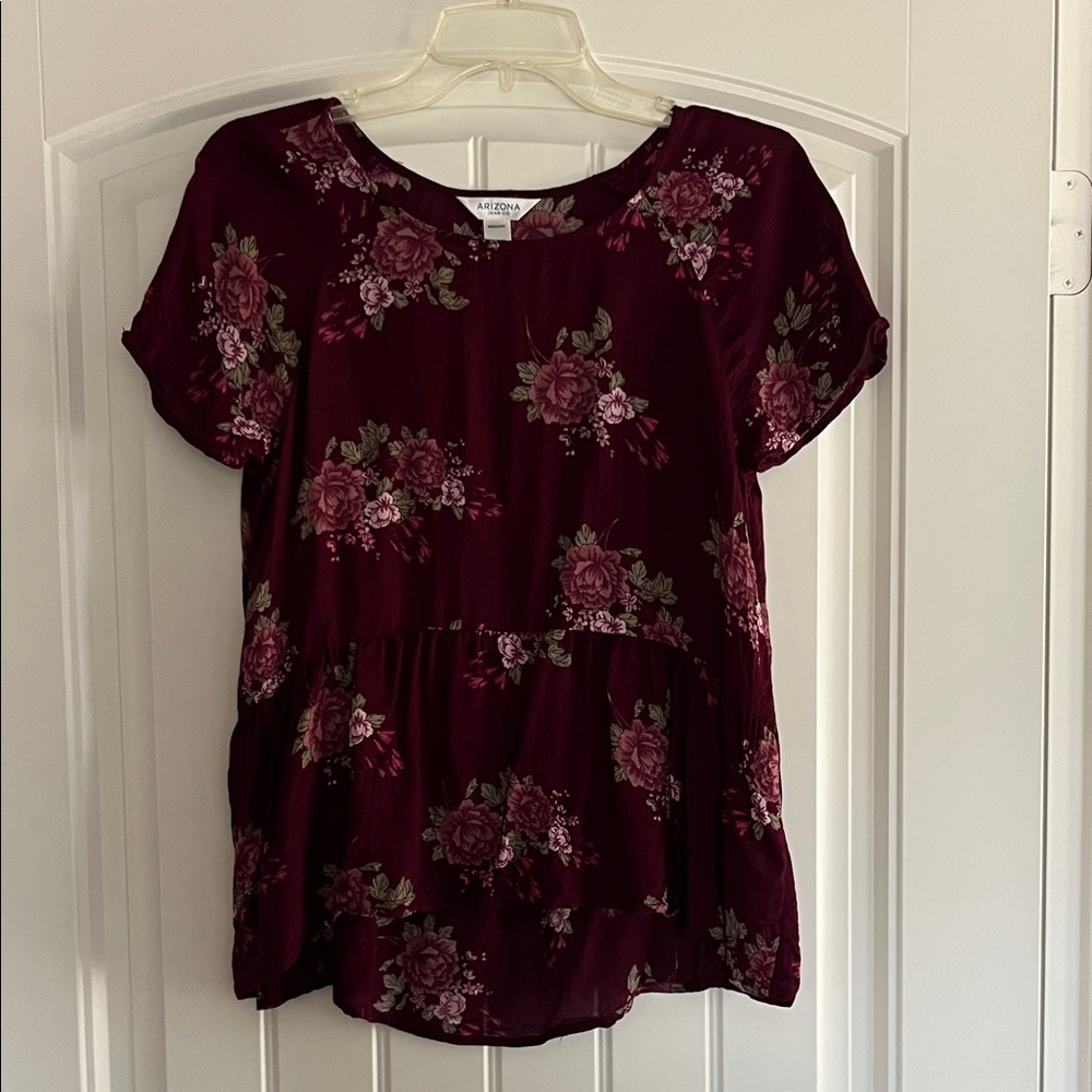 Arizona Maroon Floral Blouse